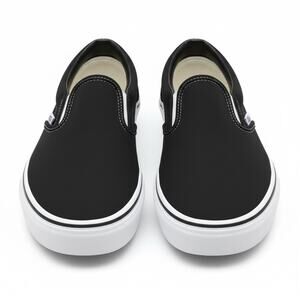 Vans Classic Slip On Black White Kids Size 5 Youth Canvas Skate Shoes